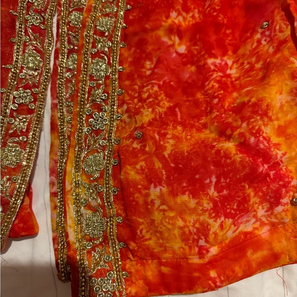 Three piece Pakistani Punjabi shalwar with real dubka work on it shirt plan silk - Picture 1 of 5